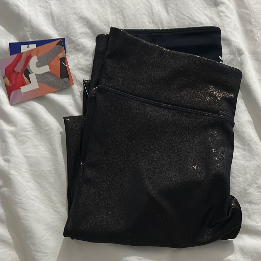 NWT Black Shimmer Yoga Pants